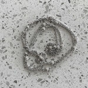 Judith Ripka Sterling Silver & CZ Diamonique Station Necklace